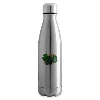 Happy St. Patrick's Day Saint Patrick Ireland Irish - Insulated Water Bottle - silver - Right
