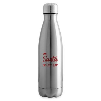 7 Je ne suis pas le père Noël mais tu peux toujours t’asseoir sur mes genoux - Bouteille isotherme - argent clair - Droite