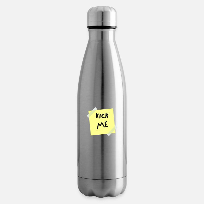 Kick me - Bouteille isotherme - argent clair