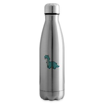 Hugadino Wild Dino, Dinosaure mignon - Bouteille isotherme - argent clair - Droite