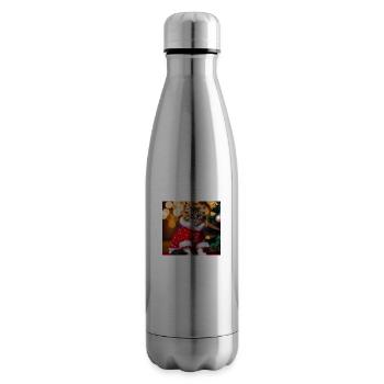 Katze im Pullover - Isolierflasche - Lightsilver - Rechts