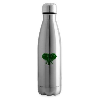 Tier Elefant Grün - Isolierflasche - Lightsilver - Rechts