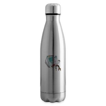 Boom Pigeon End Of The World First Strike Cartoon - Insulated Water Bottle - silver - Right