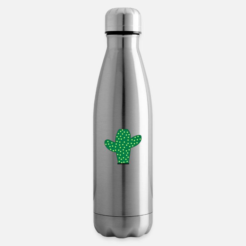 Stacheliger Kaktus - Isolierflasche - Lightsilver