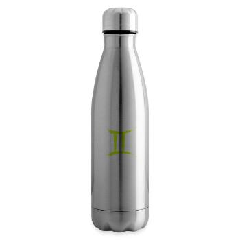 Sternzeichen Zwillinge Gelb Gemini Symbol - Isolierflasche - Lightsilver - Rechts
