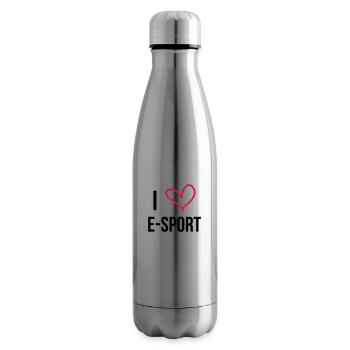 I Love E-Sport ! - Insulated Water Bottle - silver - Right
