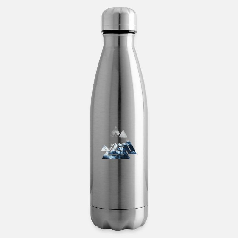 Valknut, Symbol von Odin - Mit Nebelwald - Isolierflasche - Lightsilver