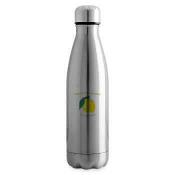 Lorsque la vie vous donne des citrons, faites de la limonade - Bouteille isotherme - argent clair - Droite