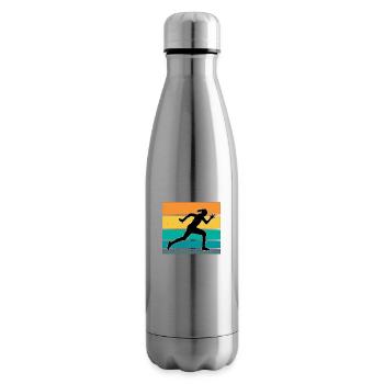 Endurance Athlete Vintage Gym Fitness Runner - Insulated Water Bottle - silver - Right
