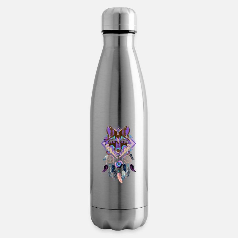 Traumfänger Wolf - Isolierflasche - Lightsilver