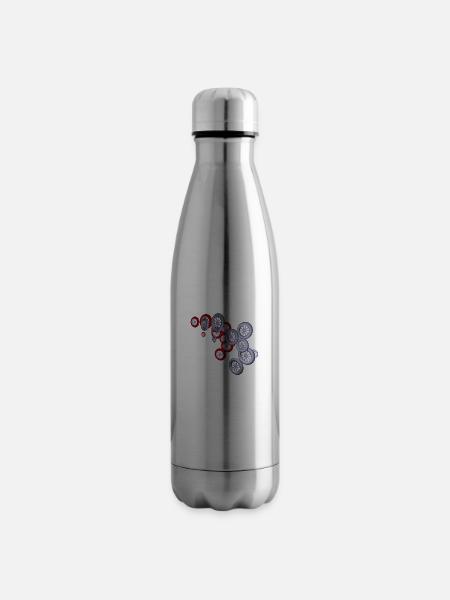 Wheels - Insulated Water Bottle - silver