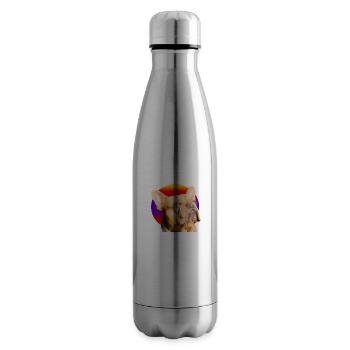 Freddie the Frenchie - Insulated Water Bottle - silver - Right