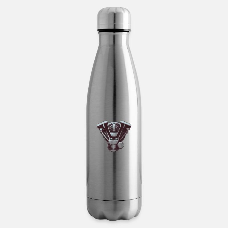 Motorrad Motor - Isolierflasche - Lightsilver