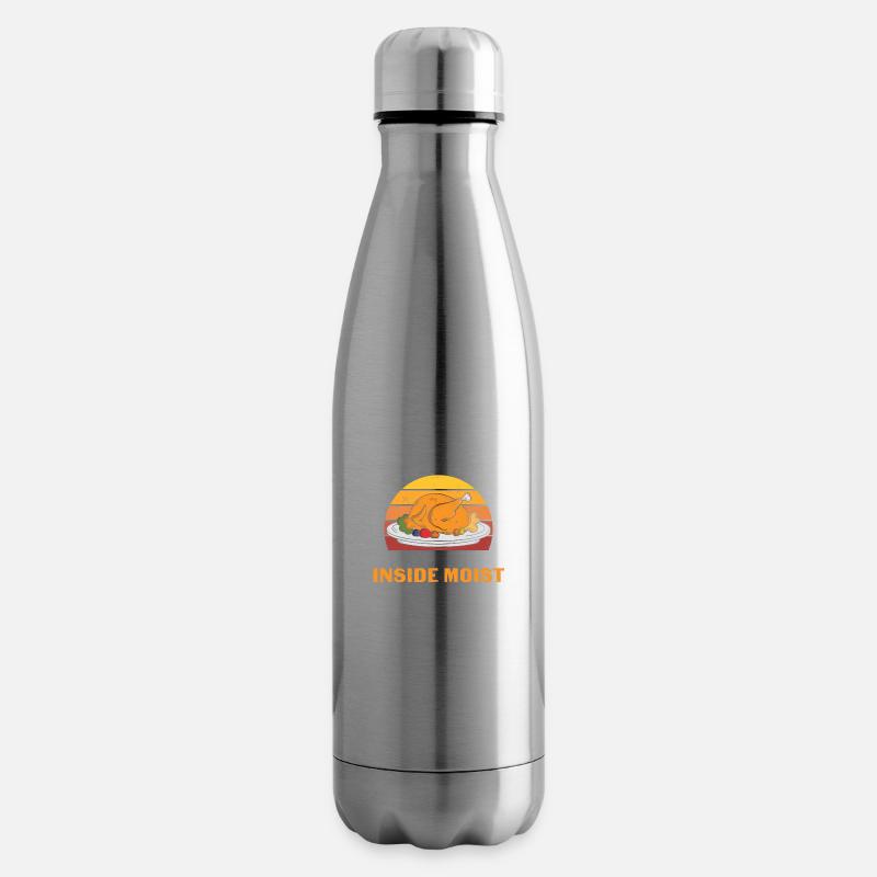 quotes thanksgiving - Funny Turkey - Bouteille isotherme - argent clair