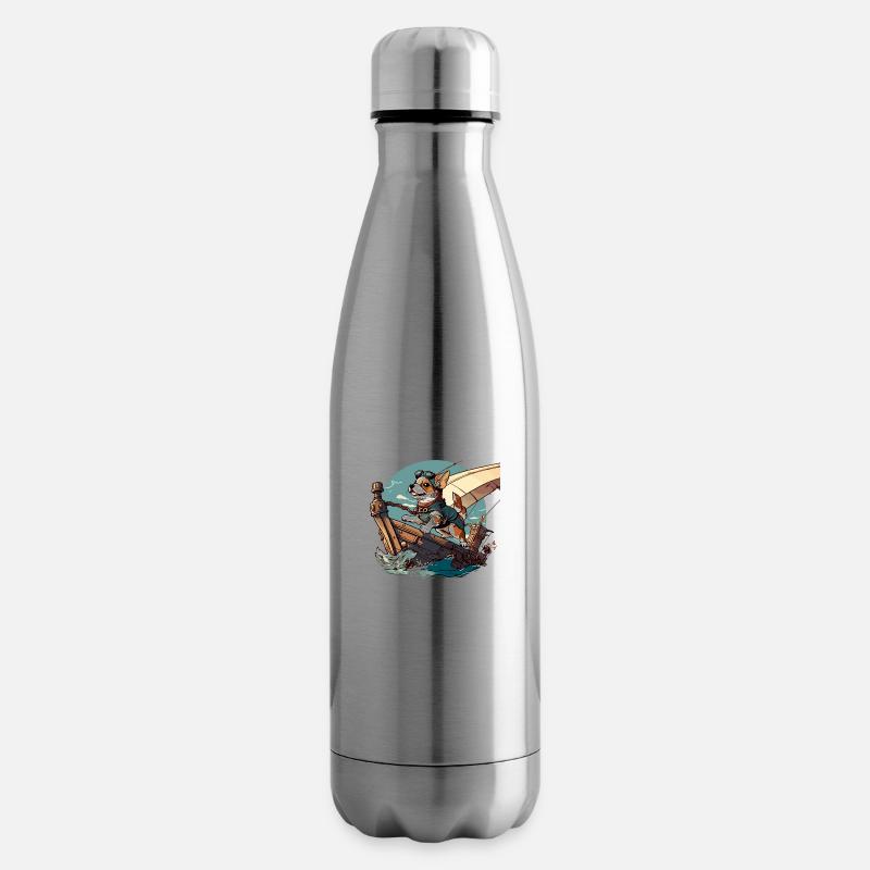 Liko le chien pirate - Bouteille isotherme - argent clair