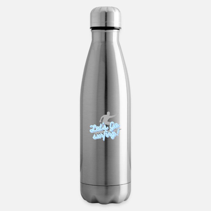Allons surfer - Bouteille isotherme - argent clair