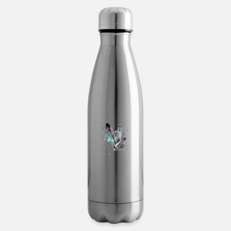 Les plumes - Bouteille isotherme - argent clair