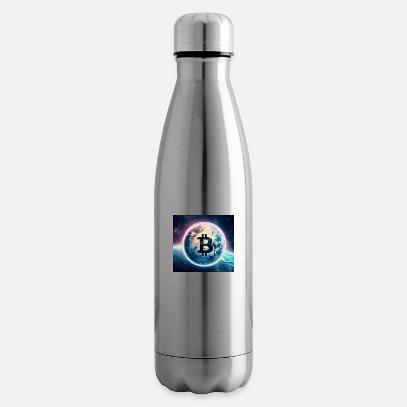 Bitcoin découvre l’espace - Bouteille isotherme - argent clair