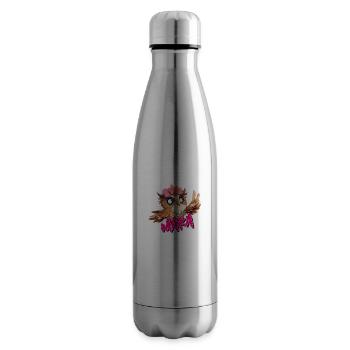 MARA - Schöner Mädchen Name mit süßer EULE - Isolierflasche - Lightsilver - Rechts
