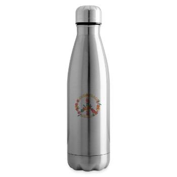 Amour paix jésus chrétien hippie jésus-christ - Bouteille isotherme - argent clair - Droite