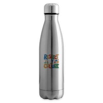 Célébrer la culture du thé fermenté - Bouteille isotherme - argent clair - Droite