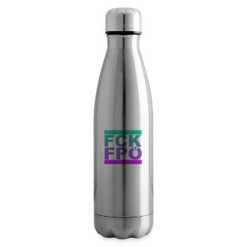 FCK FPÖ - Zeichen setzen gegen Rechts - Isolierflasche - Lightsilver - Rechts