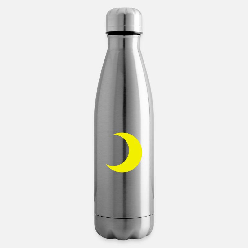 Gelber Mond Halbmond - Isolierflasche - Lightsilver