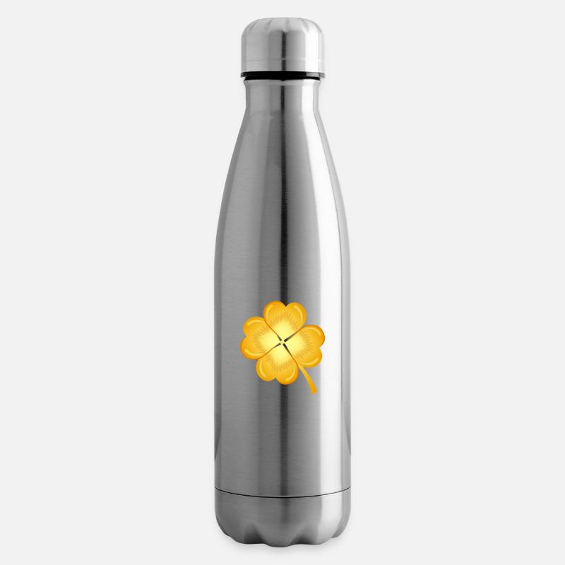 Kleeblatt Gold - Isolierflasche - Lightsilver
