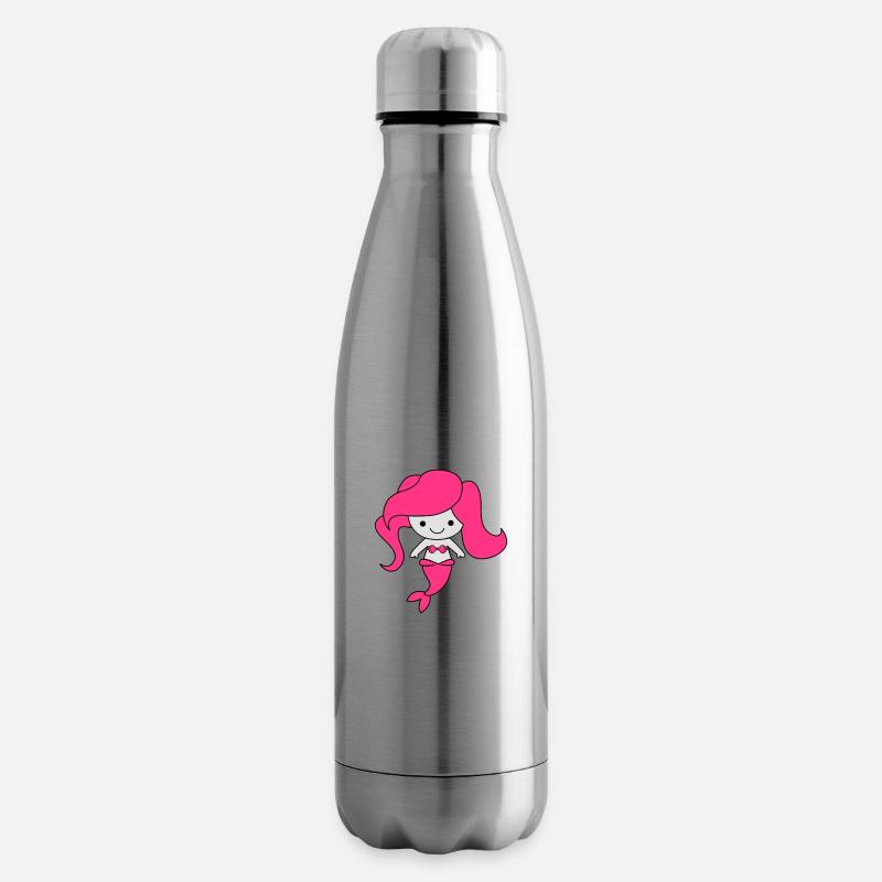 cute_mermaid_02 - Bouteille isotherme - argent clair