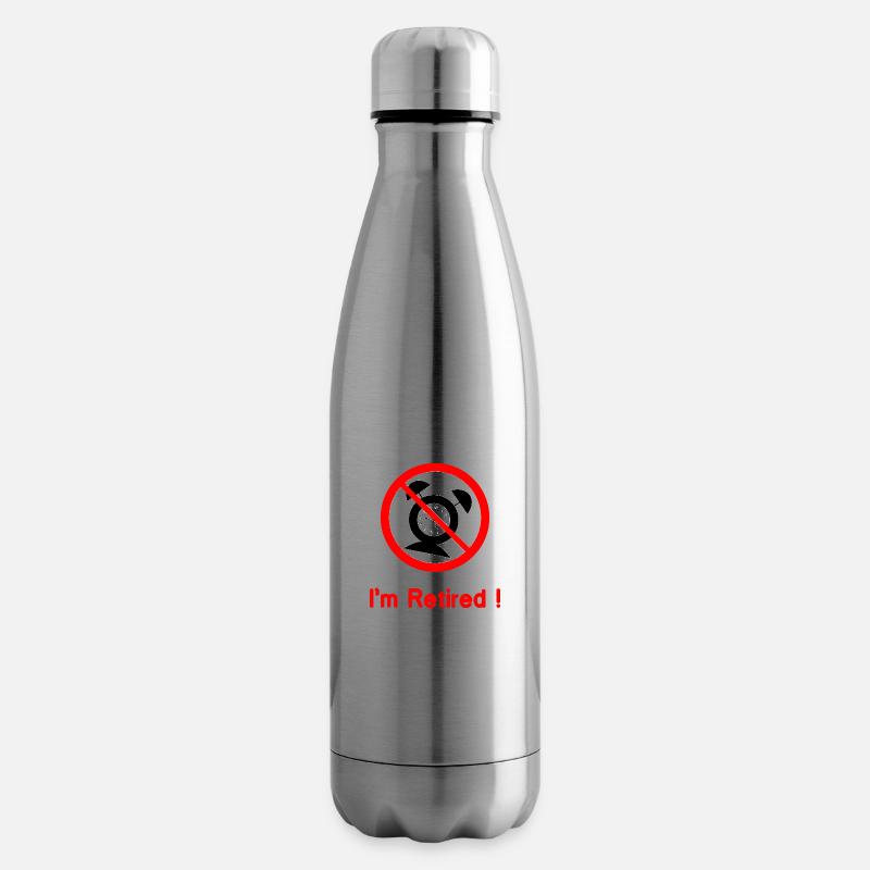 Je suis à la retraite (plus de réveils) - Bouteille isotherme - argent clair
