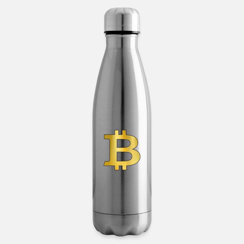Bitcoin - Isolierflasche - Lightsilver