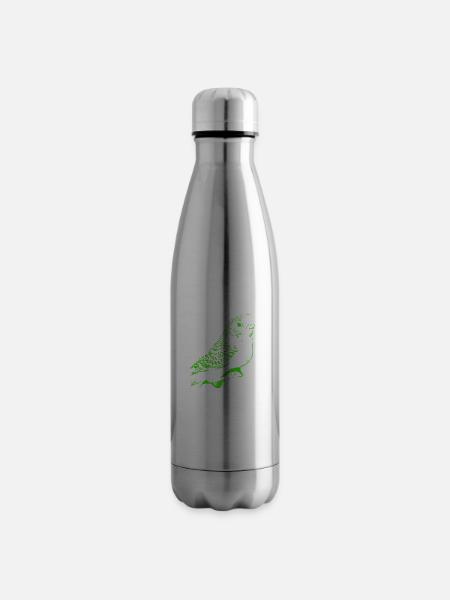 Wellensittich - Isolierflasche - Lightsilver