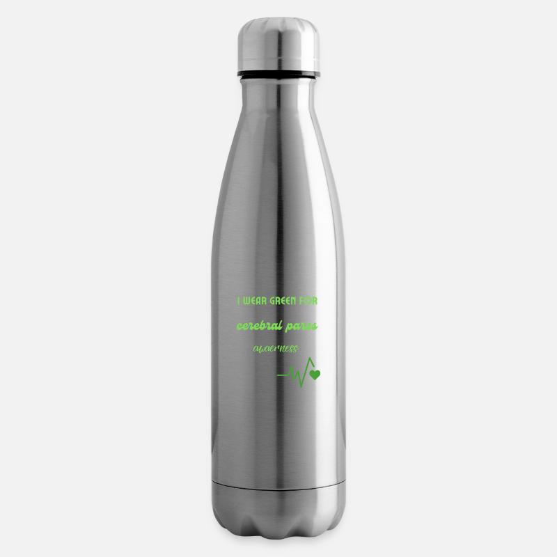 Conscience de la paralysie cérébrale - Bouteille isotherme - argent clair
