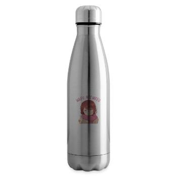 Funny Waifu Not Wifeu - Insulated Water Bottle - silver - Right