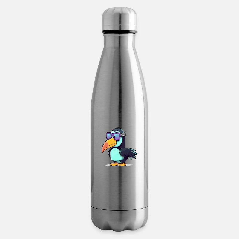 Hob the toucan - Insulated Water Bottle - silver