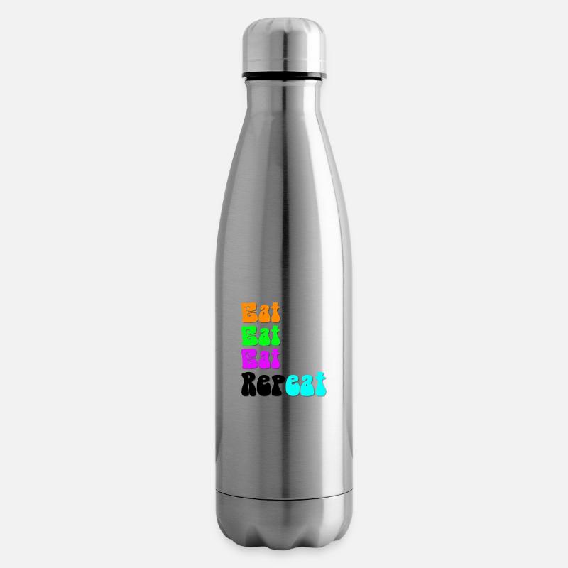 eat repeat - Isolierflasche - Lightsilver