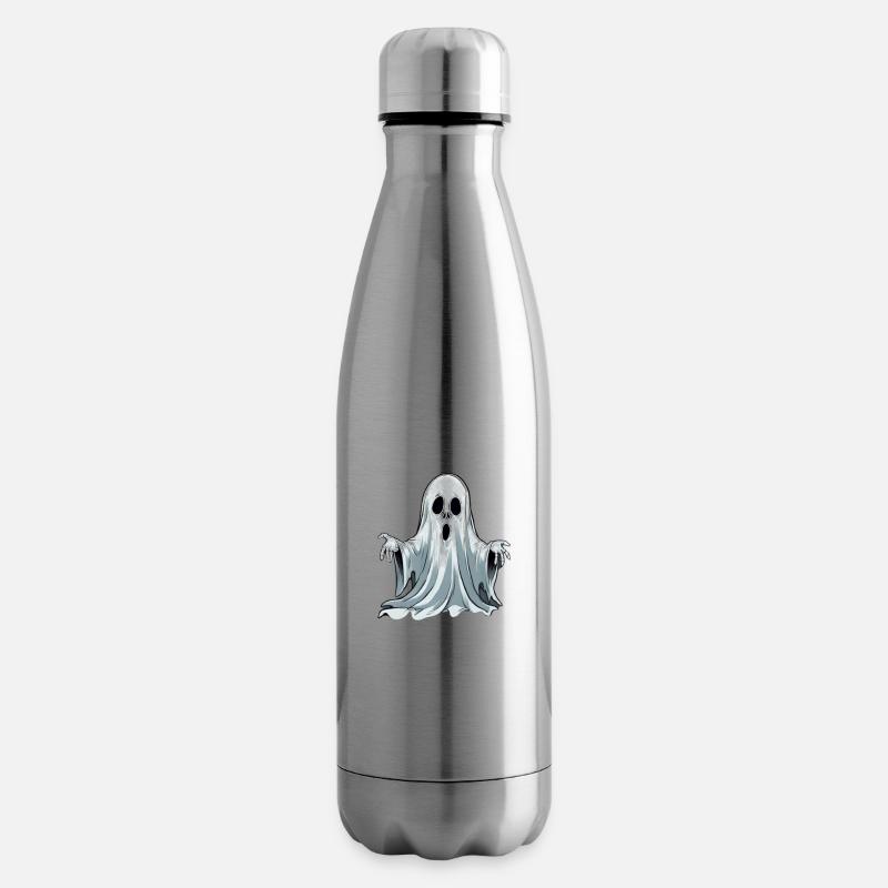 Halloween Ghost - Insulated Water Bottle - silver