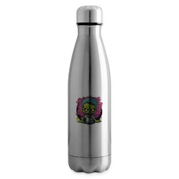 Bande dessinée de zombies - Bouteille isotherme - argent clair - Droite