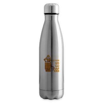 Never Underestimate An Old Man With His Bees Beeke - Isolierflasche - Lightsilver - Rechts