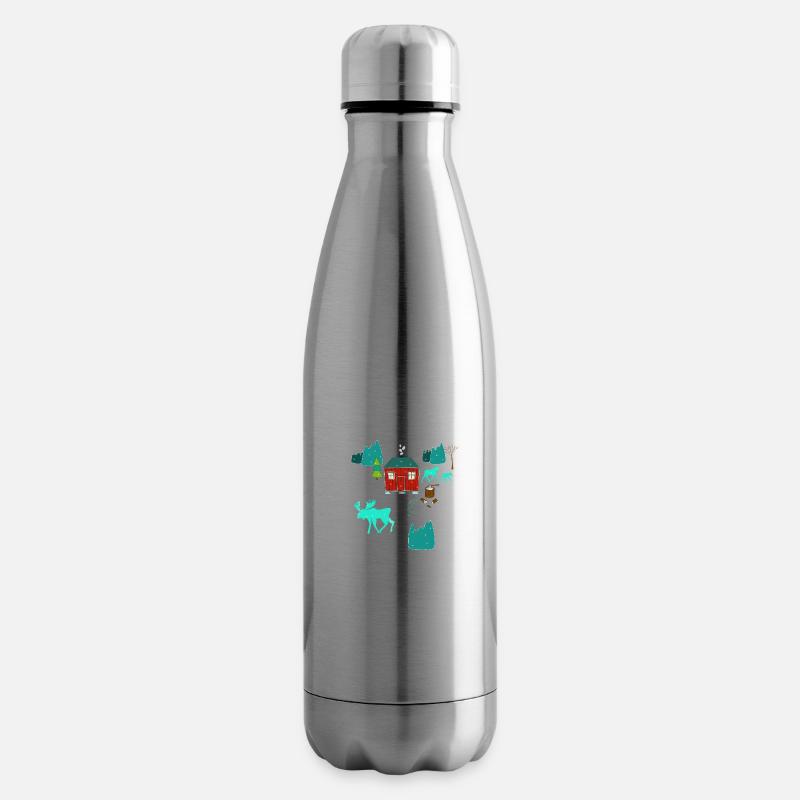 Weihnachten Elch I Geschenk Winterstimmung - Isolierflasche - Lightsilver