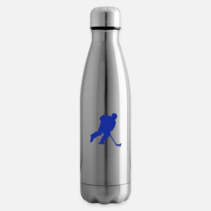 roller inline hockey silhouette4 dessin - Bouteille isotherme - argent clair