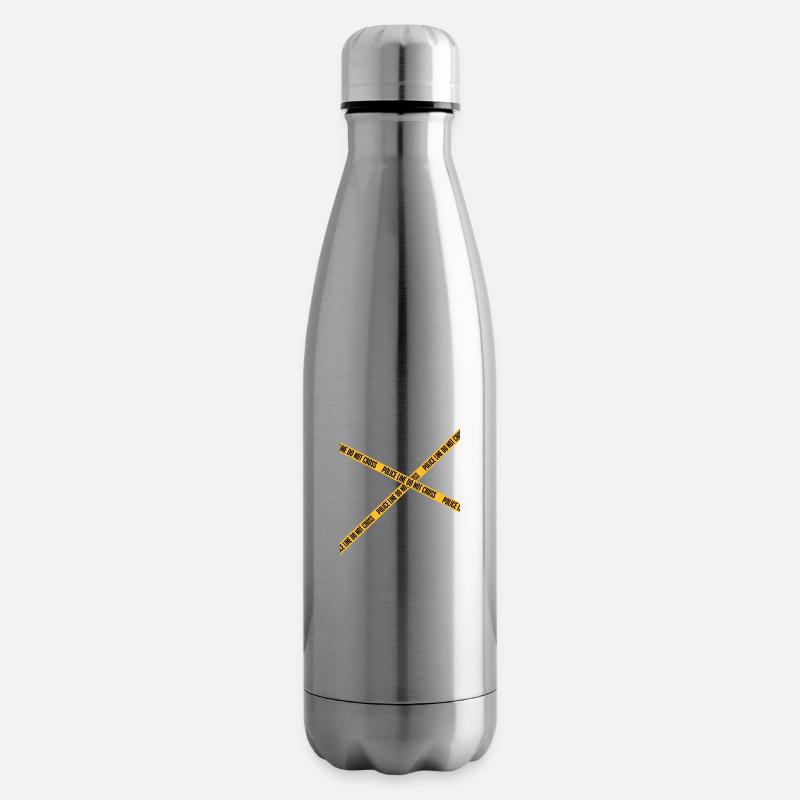 Police Line - Insulated Water Bottle - silver
