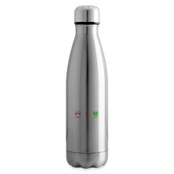 Eisenbahn Rentner Opa - Lok Ruft an Spruch - Isolierflasche - Lightsilver - Rechts