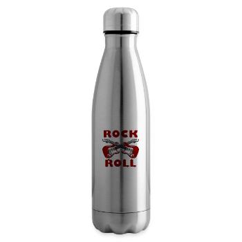 Rock and roll guitar - Insulated Water Bottle - silver - Right