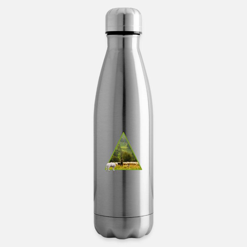 mouton avec berger - Bouteille isotherme - argent clair