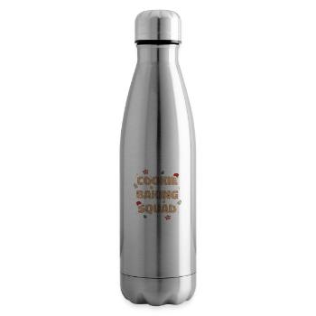 Cookies Back Troupe Baking for Christmas - Insulated Water Bottle - silver - Right