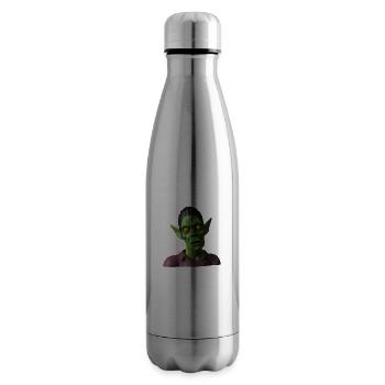 Evil green zombie for Halloween - Insulated Water Bottle - silver - Right