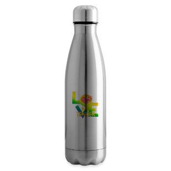 Love Me Tender - Insulated Water Bottle - silver - Right