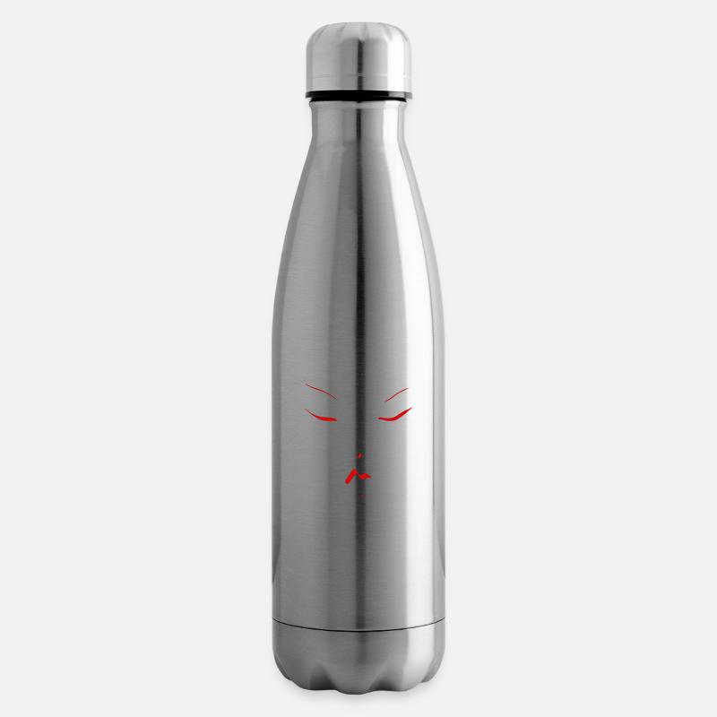 nur ein Gesicht weiblich rot - Isolierflasche - Lightsilver
