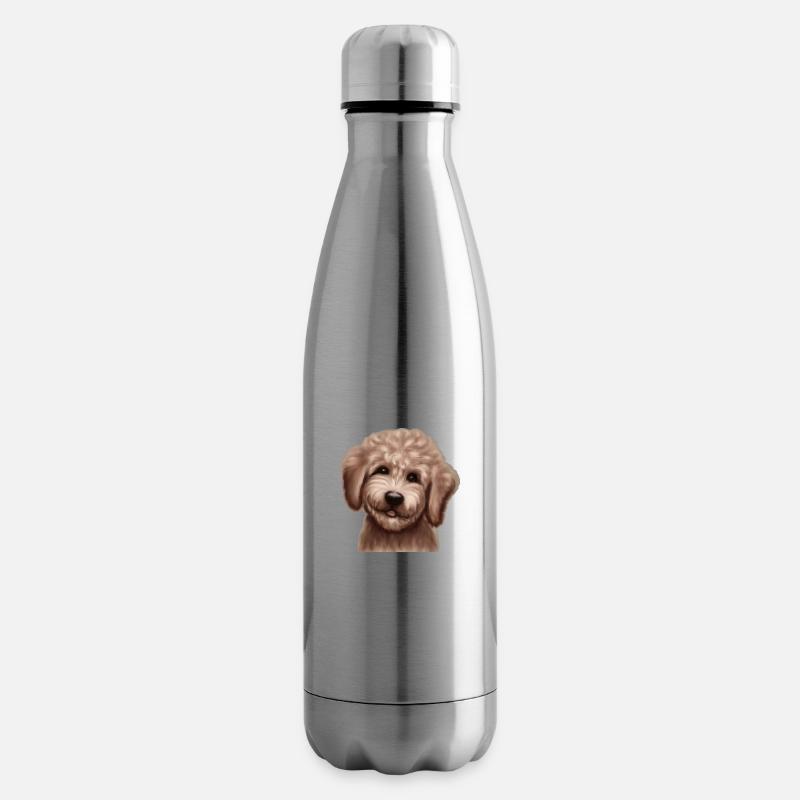 Labradoodle Pudel Vierbeiner Hundefreund - Isolierflasche - Lightsilver